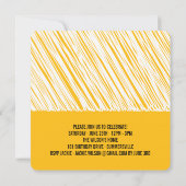 Geel Grote Schets Één Tweeling Baby 1e Verjaardags Kaart (Achterkant)