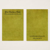 Geel  Grunge Ketting Houder Display Kaart (Voorkant /achterkant)