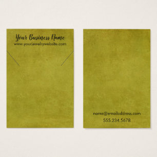 Geel Grunge Ketting Houder Display Kaart