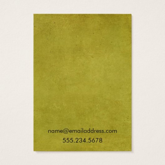 Geel  Grunge Ketting Houder Display Kaart (Achterkant)