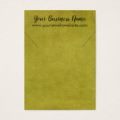 Geel  Grunge Ketting Houder Display Kaart (Voorkant)