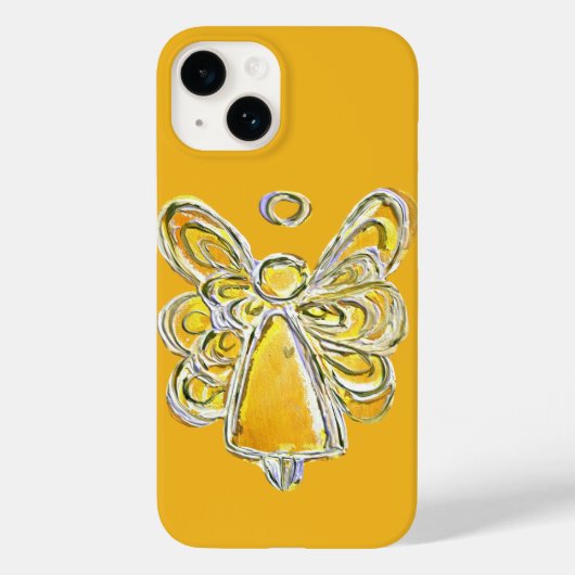 Geel Guardian Angel Art Aangepaste iPhone Case (Achterkant)