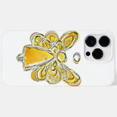 Geel Guardian Angel Art Aangepaste iPhone Case (Achterkant (horizontaal))