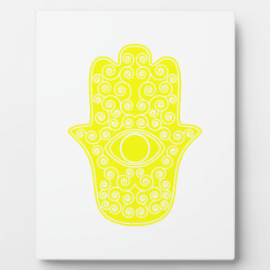 Geel Hamsa-Handje van Miriam-Hand van Fatima.png Fotoplaat
