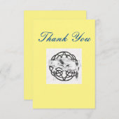 Geel Handfasting Dankkaart Bedankkaart (Voorkant / Achterkant)