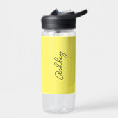 Geel Handgeschreven tekst Elegant Waterfles (Links)