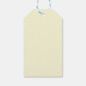 Geel Happy Cat met Flowers Gift Labels Cadeaulabel (Achterkant)