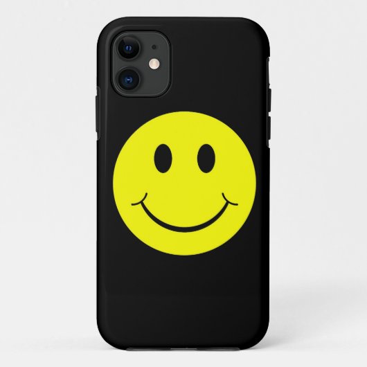  geel Happy Face iPhone 5 Hoesje (Achterkant)