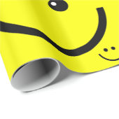 Geel Happy Face Patroon Print Cadeaupapier (Rol Hoek)