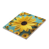 Geel Happy Floral Tegeltje (Zijkant)