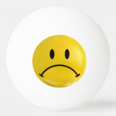 Geel Happy Sad Bi Polar Ping Ball (Achterkant)
