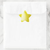 Geel hard Pet veiligheidshelm Ster Sticker (Tas)