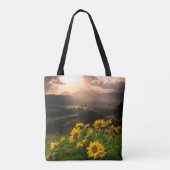 Geel Hardy Sunflower Art Beste zonnebloempotfoto's Tote Bag (Achterkant)