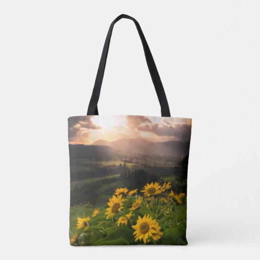 Geel Hardy Sunflower Art Beste zonnebloempotfoto's Tote Bag (Achterkant)