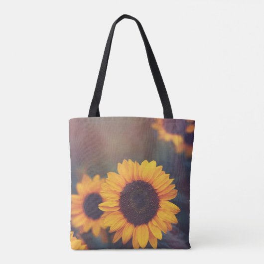 Geel Hardy Sunflower Art Beste zonnebloempotfoto's Tote Bag (Achterkant)
