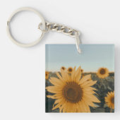 Geel Hardy Sunflower Best Sunflower Photos Sleutelhanger (Voorkant)