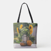Geel Hardy Sunflower Best Sunflower Photos Tote Bag (Achterkant)