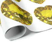 Geel hart cadeaupapier (Rol Hoek)