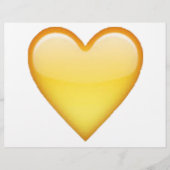 Geel hart - Emoji Flyer (Voorkant)