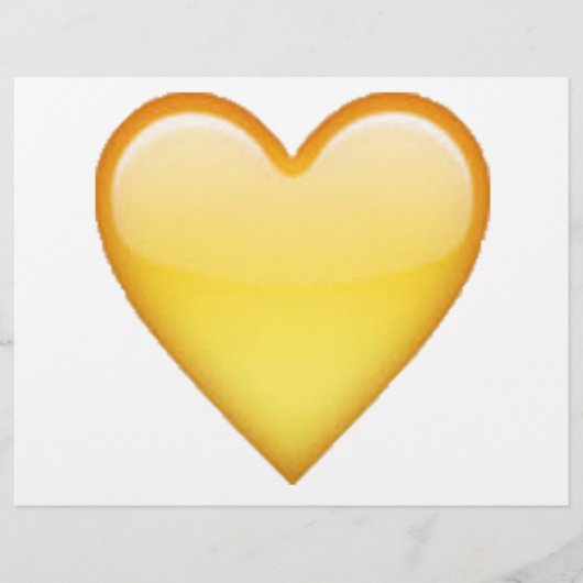 Geel hart - Emoji Flyer (Voorkant)