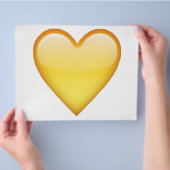 Geel hart - Emoji Flyer (Hand)