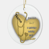 Geel hart EMT Keramisch Ornament (Links)