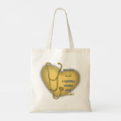 Geel hart EMT Tote Bag (Achterkant)