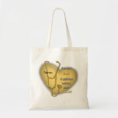 Geel hart EMT Tote Bag (Voorkant)