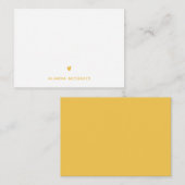 Geel Hart en Naam Notitiekaartje (Voorkant / Achterkant)