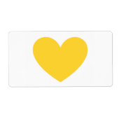 Geel hart etiket (Voorkant)