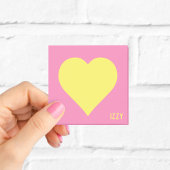 Geel Hart Heet Roze Naam Post-it® Notes