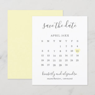 Geel Hart Kalender Budget Trouw Save the Date