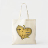 Geel hart LPN zuster Tote Bag (Voorkant)