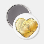 Geel hart magneet (Voorkant / Achterkant)