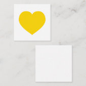 Geel Hart Modern Gelukkig Vriendschap Lief Vrolijk Notitiekaartje (Voorkant / Achterkant)