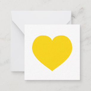 Geel Hart Modern Gelukkig Vriendschap Lief Vrolijk Notitiekaartje