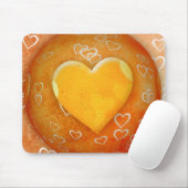 Geel hart muismat (Met muis)
