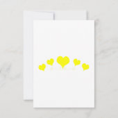 Geel Hart Ontwerp Trouwdag RSVP Kaartje (Achterkant)