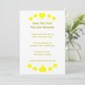 Geel Hart Ontwerp Trouwdag Save The Date (Staand voorkant)