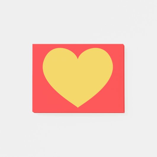 Geel hart post-it® notes (Voorkant)