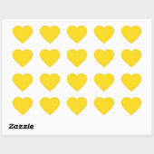 Geel Hart Sticker (Vel)