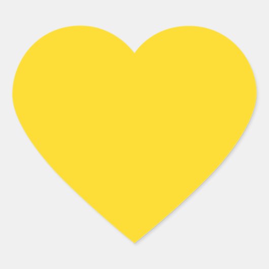 Geel Hart Sticker (Voorkant)