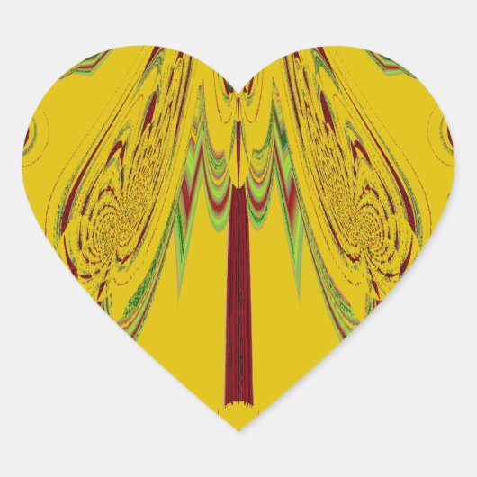 Geel Hart Sticker (Voorkant)