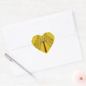 Geel Hart Sticker (Envelop)