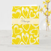 Geel hart Wenskaart Kaart (Gele Bloem)