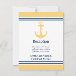 Geel Hartanker Huwelijksreceptie Richting Kaart