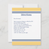 Geel Hartanker Huwelijksreceptie Richting Kaart (Achterkant)