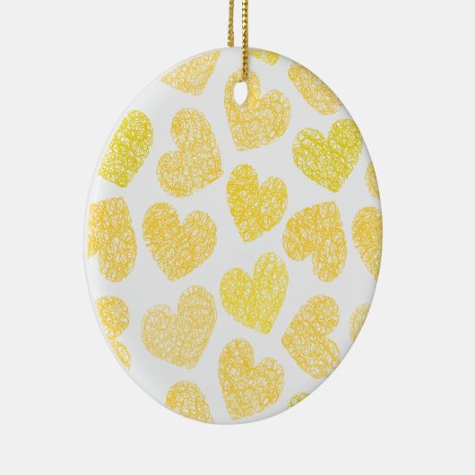 Geel harten Ornament (Rechts)