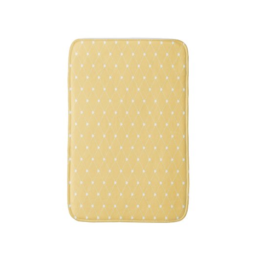 Geel Hartjes Patroon Badmat (Voorkant Verticaal)