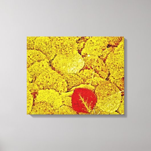 Geel Herfst - Verpakte schilderkunst canvas Afdruk (Voorkant)